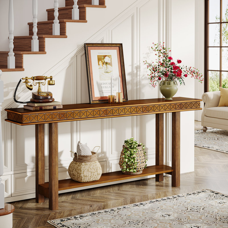 Winston Porter Senad 70.9 Console Table Reviews Wayfair Canada